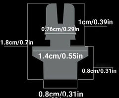 Plastic rim studs / rivets
