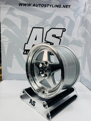 15” AS- APEX 4x100 & 4x114 MACHINE SILVER