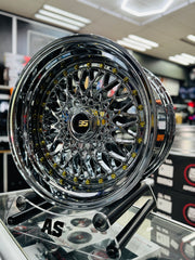 17” AS® CHROME WITH GOLD STUDS 4x100 & 4x114 8.5j/ 10j