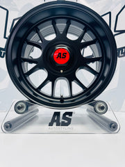15” AS- 7196 4/100 4/114 full matt black wheels