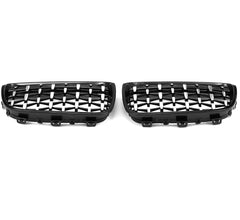 BMW F20/21 1series FACELIFT MILLION STAR KIDNEY GRILLS SILVER DIAMOND