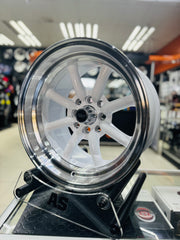 15” AS-WATA 8J/9J 4/100 4/114 WHITE RIMS