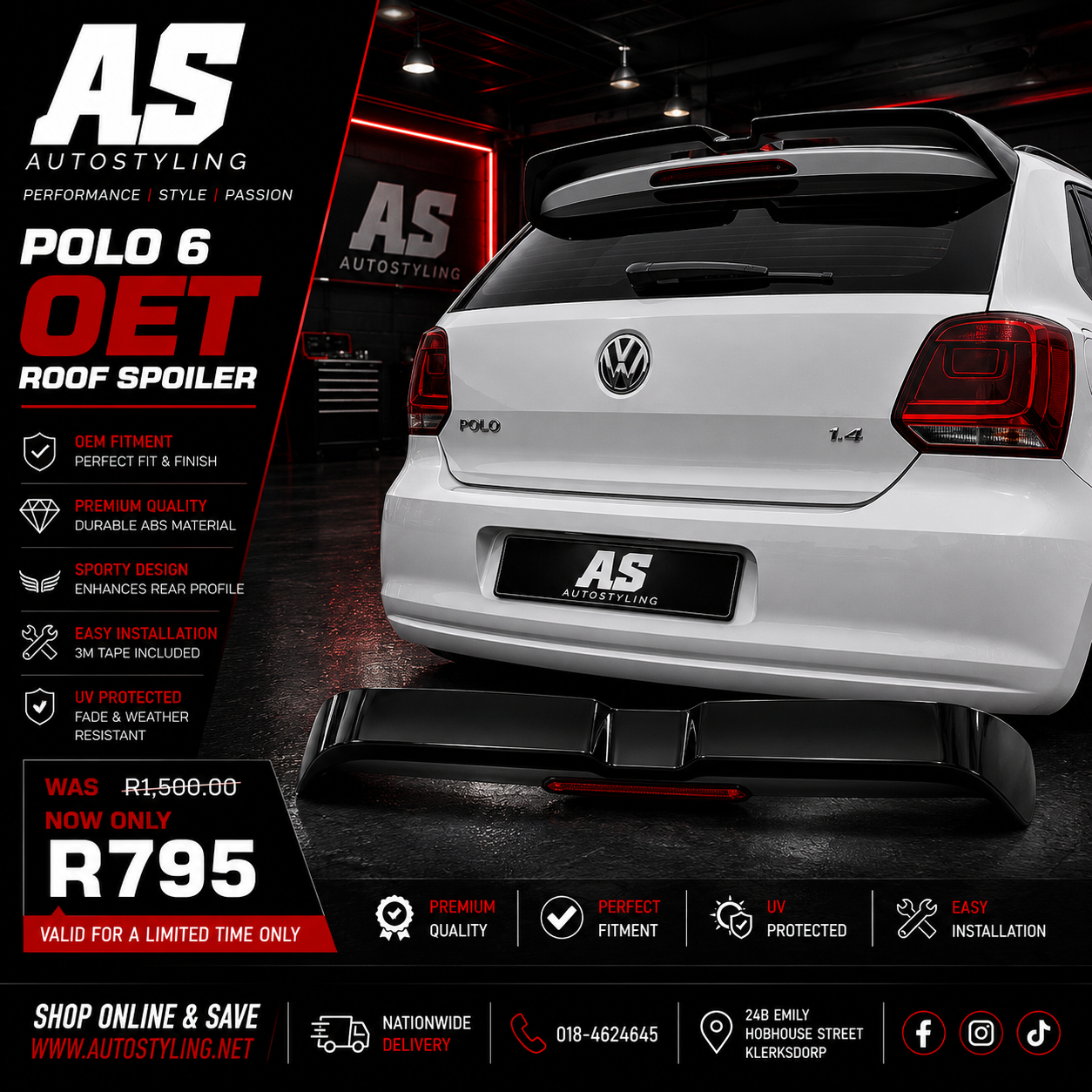 Polo 6 OET ROOFSPOILER - Autostyling Klerksdorp