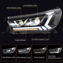VLAND LED Headlights For 2015-2020 Toyota Hilux Front Lights PRE ORDER & SAVE R3000 ARRIVAL END NOVEMBER