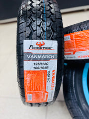 195R14C white wall powertrac taxi tyres