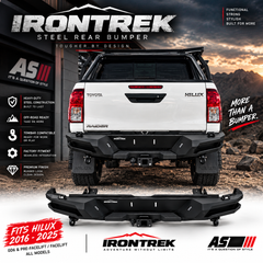 TOYOTA HILUX 2016-2025 IRONTREK STEEL REAR BUMPER TYPE B - Autostyling Klerksdorp