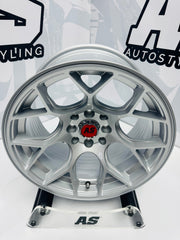 15” AS- 7686 4/100 4/114 silver wheels