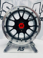 15” AS- 7567 5x100 & 5x114 black machine lip wheels