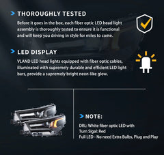 VLAND LED Headlights For 2020-2024 Toyota Hilux /Revo Front Lights (Pair)