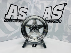 15” AS- APEX 4x100 & 4x114 MACHINE SILVER