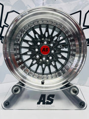 15” AS-7164  GUNMETAL 4/100 4/108 wheels