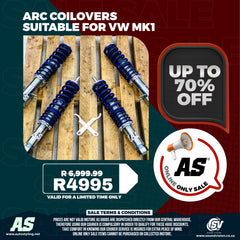 ARC COILOVERS SUITABLE FOR VW MK1 - Autostyling Klerksdorp