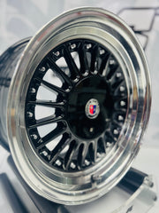 15” AS- ALPINA 7619 4/100 & 4/114 WHEELS Black