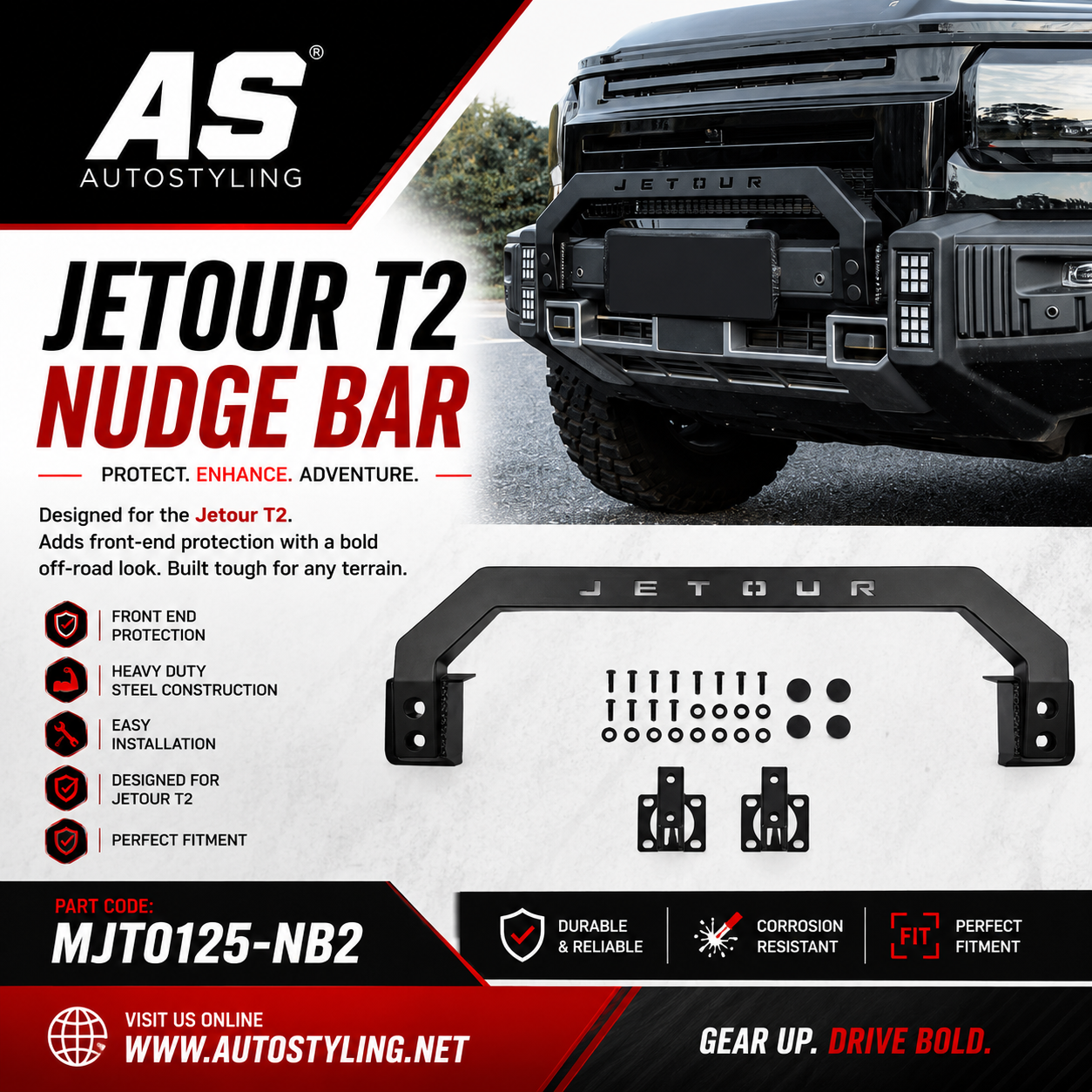 Jetour T2 (25-On) nudge bar steel - Autostyling Klerksdorp