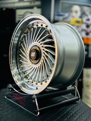 17” AS SUPERFIN (Q) 4x100 & 4x108 silver wheels