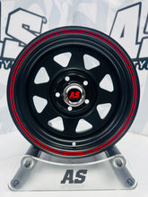 14” A-LINE 8 SPOKE BLACK RED STRIPE 5/114 for 7 seaters