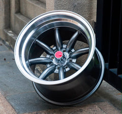 15” AS-WATA 8J/9J 4/100 4/114 GUNMETAL RIMS