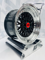 15” AS-7154 MESH BLACK 4/100 4/114 wheels