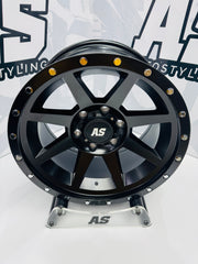 17” AS-8003 4x4 rims 6/139 PCD MATT BLACK