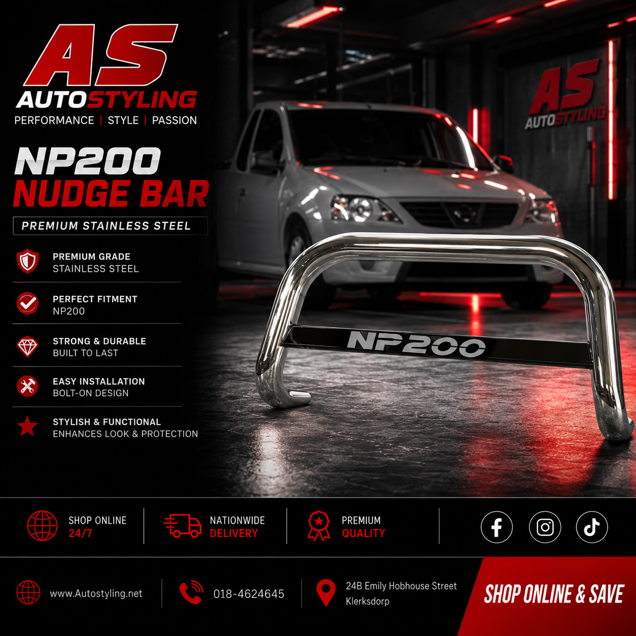 NISSAN NP200 NUDGE BAR - Autostyling Klerksdorp