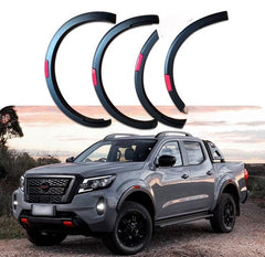 Nissan Navara PRO 4x Style 2021+ Fender Flares With Red Inserts