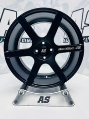 17” AS-EVO 4x100 MATT BLACK RIMS