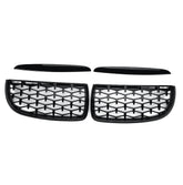 MILLION STAR KIDNEY GRILLS SUITABLE FOR BMW E90 05-08 GLOSS BLAC