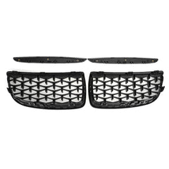 MILLION STAR KIDNEY GRILLS SUITABLE FOR BMW E90 05-08 GLOSS BLAC