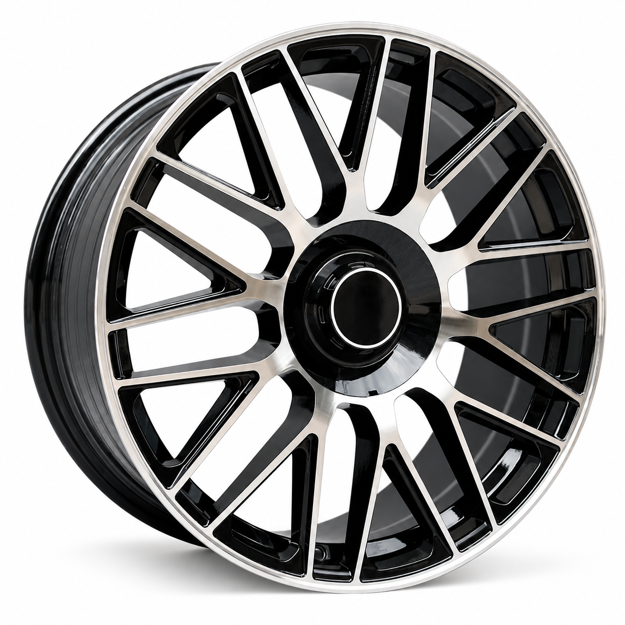 19” AMG F32FBX161 MACHINE BLACK 5x112 narrow wide wheels - Autostyling Klerksdorp