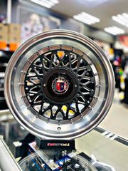 15” AS-P/MESH 4/100 4/108 GUNMETAL SILVER STUD