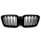 BM G01 DOUBLE SLAT KIDNEY GRILLS GLOSS BLACK - FACELIFT (non oem)