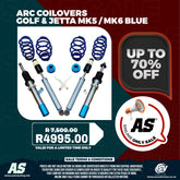 ARC COILOVERS VW GOLF & JETTA MK5 / MK6 & AUDI 8p BLUE or yellow