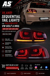 VW Golf 6 MK6 INCL GTI 2008-2013 VLAND TAIL-LIGHTS With Sequential indicators - Autostyling Klerksdorp