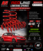 REDLINE LOWERING SPRINGS FOR VW POLO 6r / TSI / VIVO HATCHBACK - Autostyling Klerksdorp