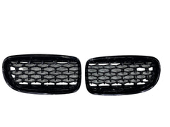 MILLION STAR KIDNEY GRILLS SUITABLE FOR BMW E90 09-12 GLOSS BLAC