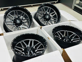 20” AS-0260 20X12J GLOSS BLACK/ SILVER DEMO SET