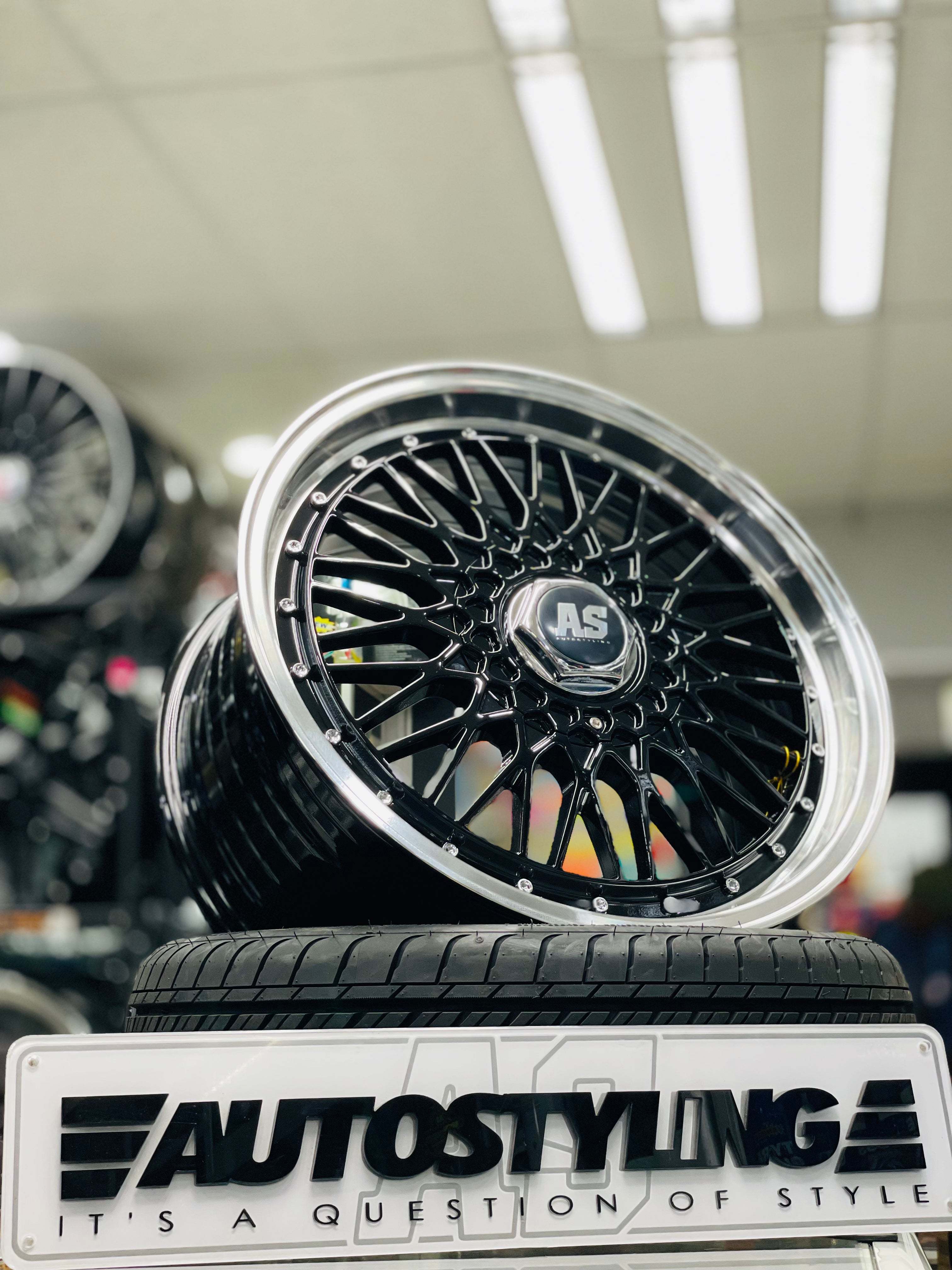 17” AS- 508 BBS STYLE MESH BLACK wheels - Autostyling Klerksdorp