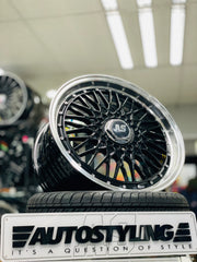 17” AS- 508 BBS STYLE MESH BLACK wheels - Autostyling Klerksdorp
