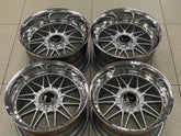 17” 3pce SPLIT REZAX WORK WHEELS USED
