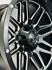 20” AS-0260 20X12J GLOSS BLACK/ SILVER DEMO SET