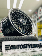 17” AS- 508 BBS STYLE MESH BLACK wheels - Autostyling Klerksdorp