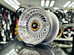 15” AS-SUPERFIN 4/100 & 4/114 SILVER MACHINE FACE (E ) WHEELS
