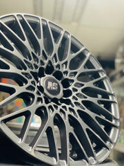 17" AS-7895 5/100& 5/114 GUNMETAL WHEELS