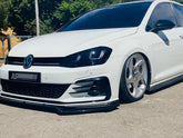 Vw MK7 plastic gloss black USED 3pce front spoiler