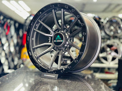 17” AS-BRONCO 6/139 BLACK/ GREY 4x4 wheels
