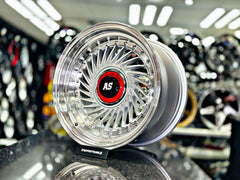 15” AS-SUPERFIN 4/100 & 5/100 SILVER MACHINE FACE (D) WHEELS
