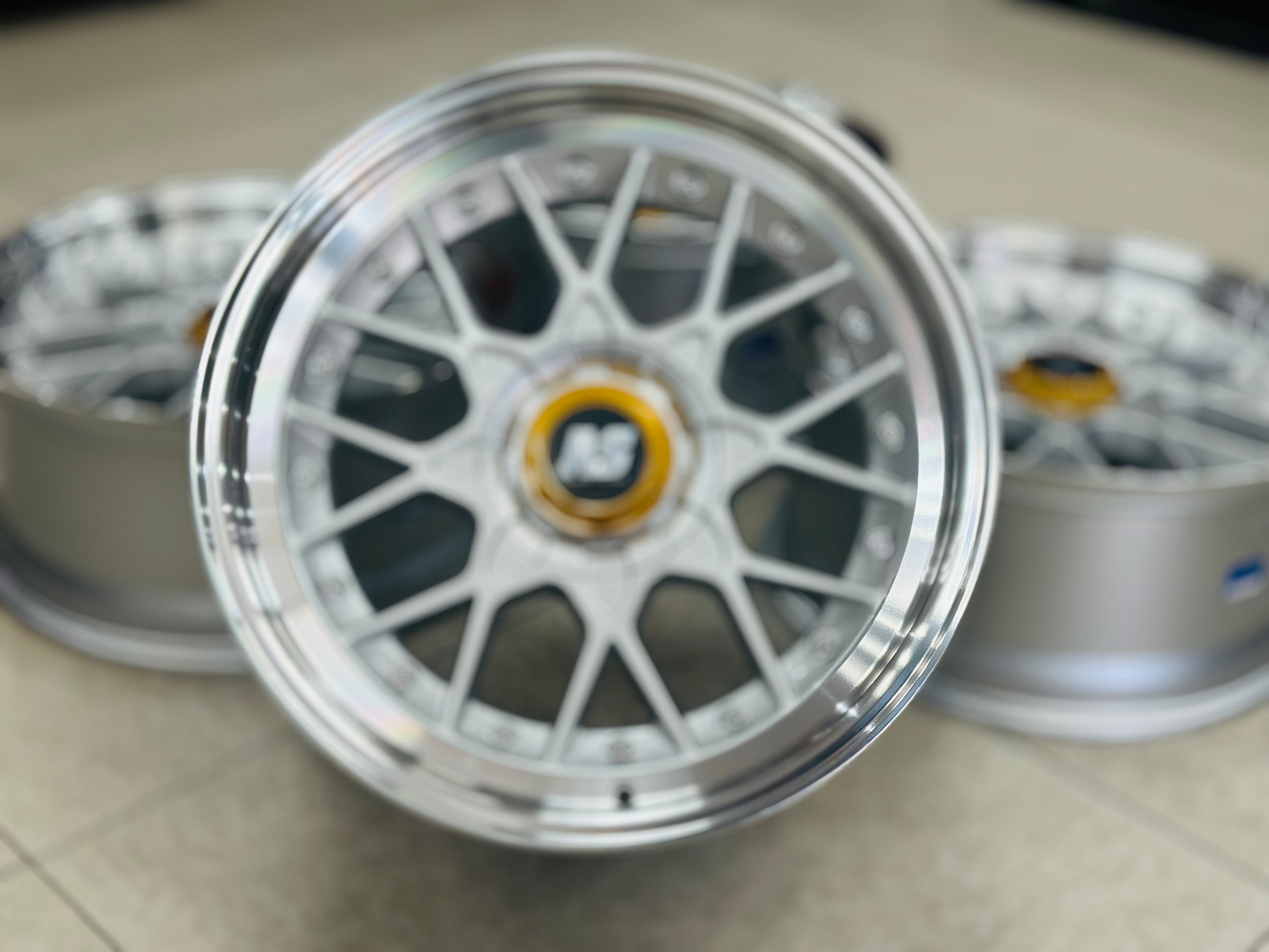 17” AS BBS 506 4/100 & 5/100 silver wheels