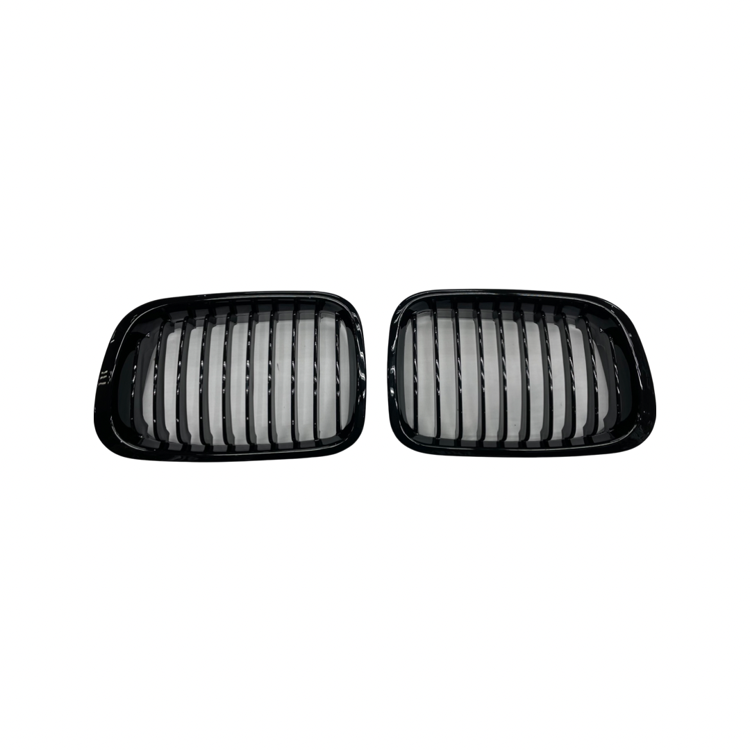 BMW E46 PRE FACELIFT DOUBLE SLAT GLOSS BLACK GRILLS 2DOOR - Autostyling Klerksdorp
