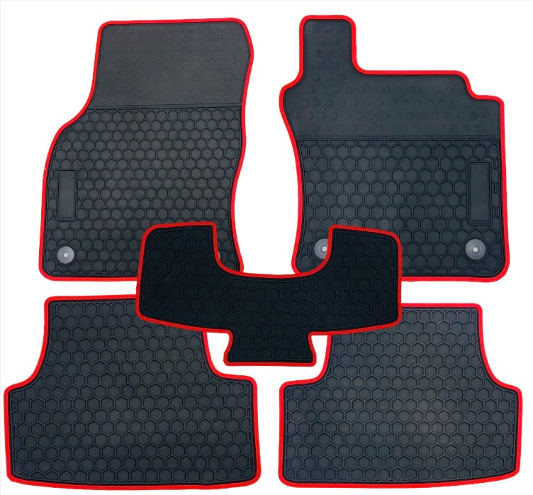Suitable for VW GOLF 7/8 GTI RUBBER MATS BLACK AND RED - Autostyling Klerksdorp