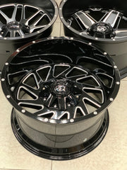20” AS-F66109 20X12J GLOSS BLACK/ SILVER